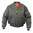 thumbnail image 2 of Rothco Kids MA-1 Flight Jackets - Sage Green, Large, 2 of 3