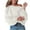 Beige Sweaters, variant on Htigea Off the Shoulder Sweater for Women Y2k Tops Casual Long Sleeve Pullover Solid Knit Jumper Tops Beige S