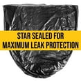 thumbnail image 5 of Aluf Plastics 56 Gallon 1.5 MIL eq Black Heavy Duty Trash Bags - 43" x 47" - Pack of 100 - For Construction, Industrial, Outdoor, & Commercial, 5 of 8