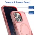 thumbnail image 3 of Dteck for iPhone 16 Pro Max Case with Kickstand & Phone Lanyard, Compatible with MagSafe Shockproof Bumper Cases Heavy-Duty Magnetic Protective Cover,Pink, 3 of 8