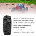 thumbnail image 4 of RC Wheel Rim Tires Set, 4PCS RC Crawler Wheel Rims Aluminum Alloy 5 Star Rims Set 120x46mm RC Tires Wheels Set, 4 of 7