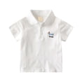 thumbnail image 1 of Hiiyo Polo en Coton à Manches Courtes pour Garçons Tout-Petits, Blanc, 1 of 3