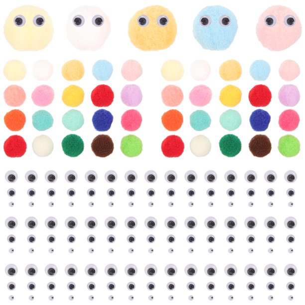unbranded 1 De Pompones De Colores Con Ojos Móviles Para Manualidades Y Accesorios DIY