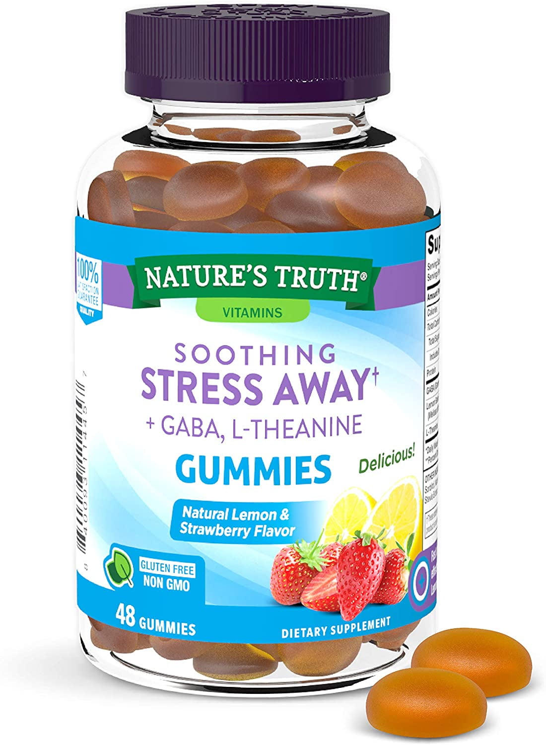 Stress Away Gummies 48 count with Gaba and L Theanine Non GMO