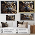 thumbnail image 4 of Designart "The Wise Yellow Owl A Portrait III" Animals Floater Framed Canvas Wall Art, 4 of 7