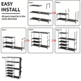 thumbnail image 5 of 7 Tiers Shoe Rack Shoe Shelf Shoe Storage Organizer with Side Hooks for Entryway, 24-30 Pairs Metal Shoe Rack Taller Shoes Boots Organizer, 5 of 6