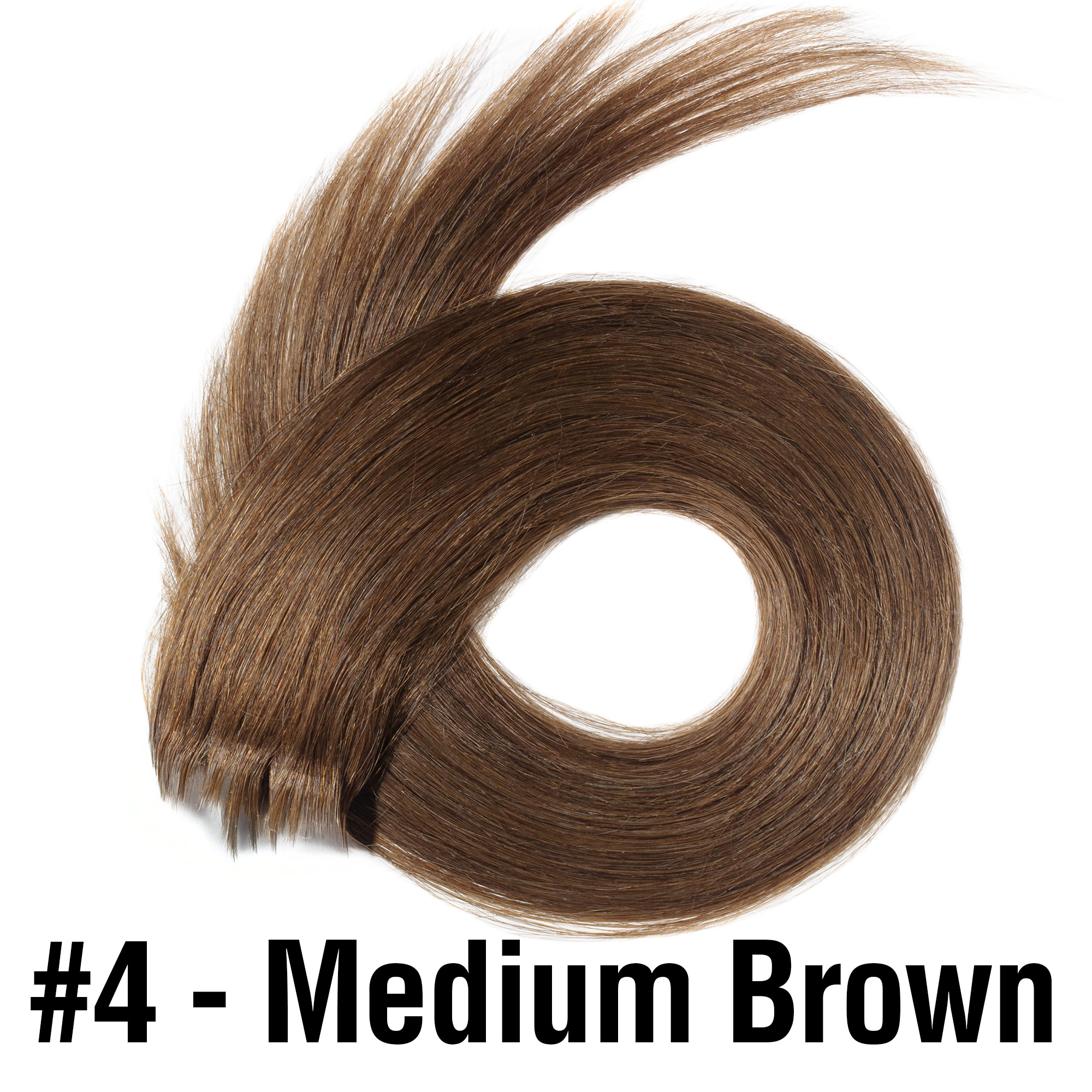 Tail Couture Clip-In Ponytail Extension – 18” 100% Human Hair, Seamless Two-Piece Set – Natural Look, Damage-Free, Easy to Apply – Long Straight Pony Tail Hair Piece for Women - #4 Medium Brown