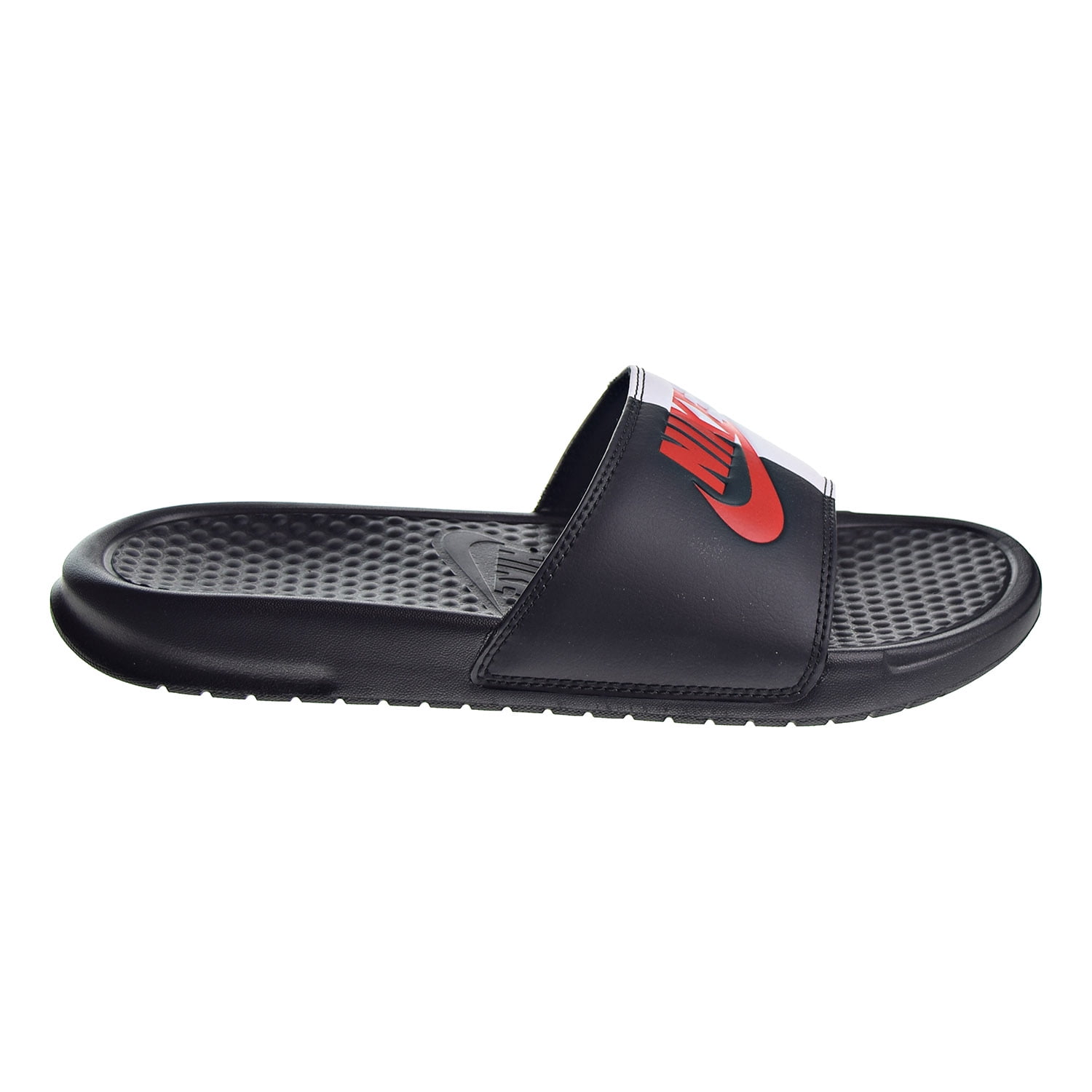 doloroso paquete terremoto Nike Benassi JDI Mens Slide Sandal Black/Game Red/White 343880-006 (7 B(M)  US) - Walmart.com