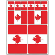 10 x Vinyl Stickers Set Decals Canada Canadian National Flag Car Motorcycle Helmet D 31