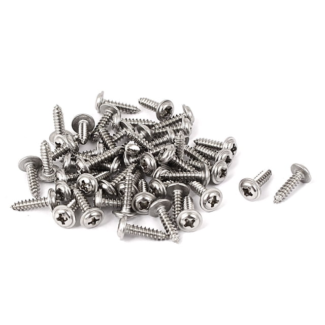 Unique Bargains Vis à Tête Plate en Acier Inoxydable Phillips 3mmx12mm 50 Pcs