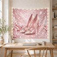 thumbnail image 5 of Pink Boxes and Flowers Tapestry Wall Hanging, 5 of 7