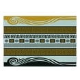 thumbnail image 3 of Greek Key Cutting Board, NeoClassical Borders Composition Meander Pattern and Flowers Waves, Decorative Tempered Glass Cutting and Serving Board, Small Size, Marigold Black White, by Ambesonne, 3 of 5