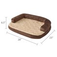 thumbnail image 2 of Vibrant Life Small Round Corner Sofa Style Dog Bed, Brown, 23" x 28", 2 of 6