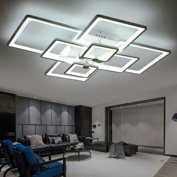 Modern LED Ceiling Light Dimmable Pendant Lamp Living Room Chandelier Fixture 176W 41.73*30.71in for Bedrooms, Dining Rooms, Living Rooms