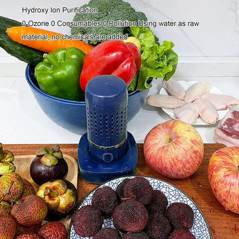 Fruit and Vegetable Washing Machine,Portable Vegetable Cleaner Device with  OH-ion Purification Technology, Rechargeable Fruit Purifier for Cleaning