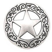 Engraved Star Concho Snap Cap Set 1" 1265-11