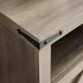thumbnail image 4 of Grey Farmhouse Nightstand Set of 2, Rustic End Table with Barn Door and Shelf, Bedside Table with Charging Station for Living Room, Bedroom, 4 of 18