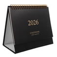 thumbnail image 1 of Calendario de escritorio 2026: Calendario pequeño plegable de pie, planificador mensual de escritorio con papel grueso, estilo minimalista para decoración del hogar o la oficina, color negro., 1 of 8