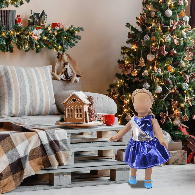 white christmas dresses Christmas Outfit for 18 Inch Doll – American Doll Dreams main image 1