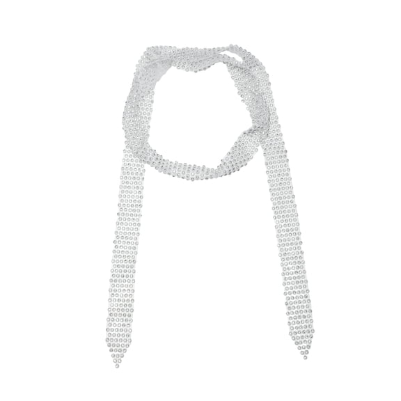 Unique Bargains 1 Pc Scarf Rhinestone Neck Scarf White