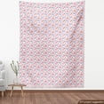 thumbnail image 4 of Ambesonne Modern Boho Fabric by the Yard Upholstery, Woman Face Design Lips, 1 Yard, Rose Red White, 4 of 5