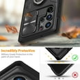 thumbnail image 6 of Dteck Case for Samsung Galaxy S22 Ultra,Shockproof Rubber Heavy Duty Rugged Kickstand Case Slide Camera Lens Protector Cover for Galaxy S22 Ultra 5G,Black, 6 of 6