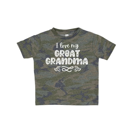 

Inktastic I Love My Great Grandma with Hearts Gift Toddler Boy or Toddler Girl T-Shirt