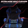 thumbnail image 3 of MYKOMI Gaming Chair, Computer Chair with Footrest and Lumbar Support, Ergonomic Video Game Chair Height Adjustable with Swivel Seat and Headrest, Blue, 3 of 8