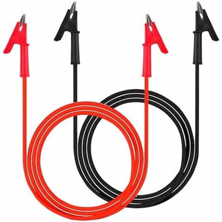 Clip Boost Jumper Double Ended Clip Electrical Test Leads Copper Test with Clip Jumper 3.28ft for Multimeter Electrical Test (Y-Y 16AWG 2S)