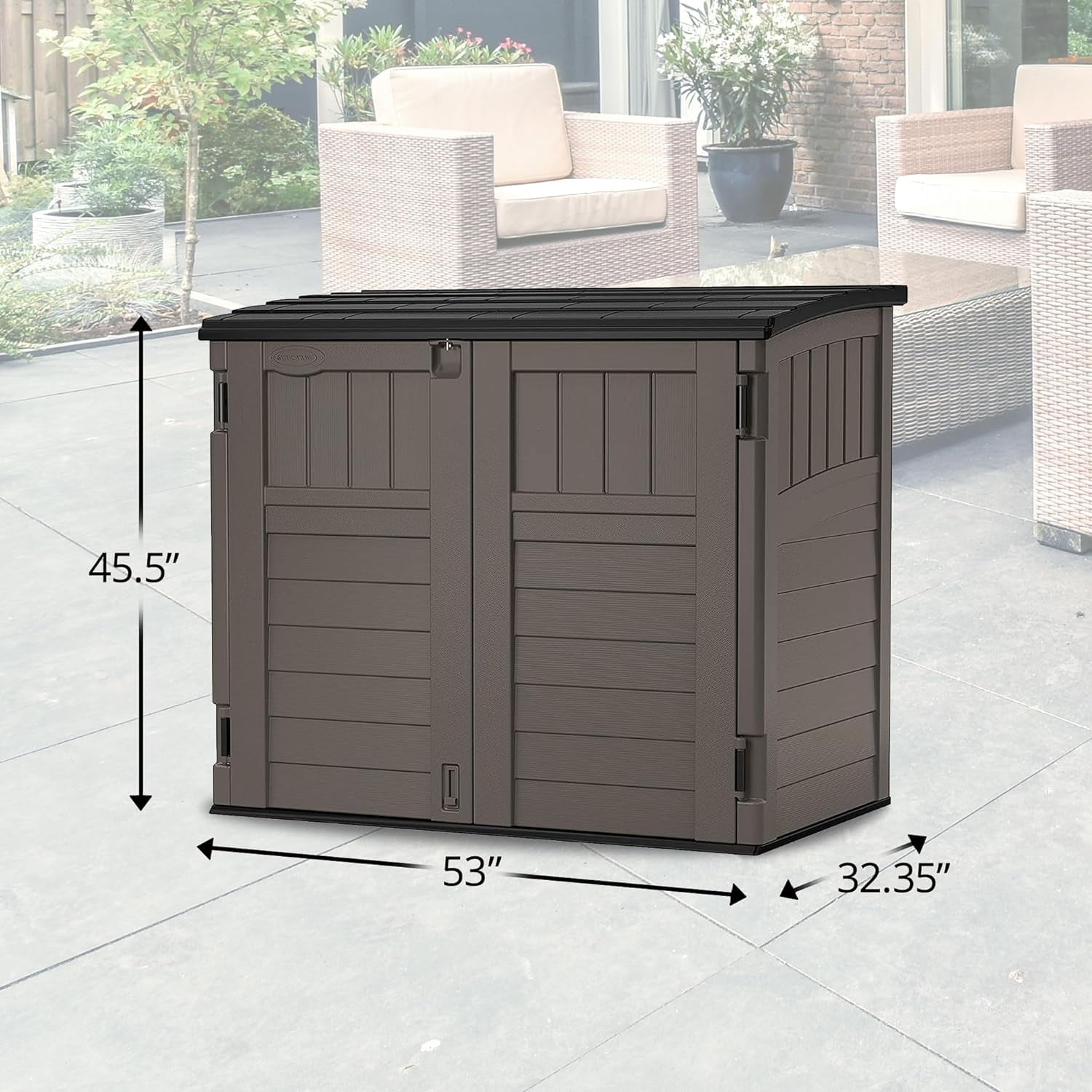 【美品】SUNCREST サンクレスト 箱付き Suncast Outdoor Home Storage Shed, Modernist Horizontal Low