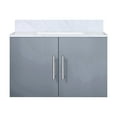 thumbnail image 2 of 30 In W X 22 D Dark Grey Bathroom Vanity With Marble Countertop, Solid Wood Frame, Soft Close Feature, Scratch And Stain Surface 30"x22" Bath Cover, Stopper, Exterior, Generous Storage Compartment, 2 of 3