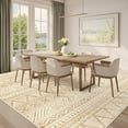 thumbnail image 3 of xianlin-Boho 3x5 Area Rugs Modern Geometric Carpet for Living Room Soft Comfort Bedroom Rugs Machine Washable Moroccan Area Rug Non Slip Rug for Dining Room Indoor Floor Throw Carpet Neutral Rug Red, 3 of 4