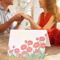thumbnail image 3 of Valentine's Day Blessing Message Card Valentine's Day Retro Small Fragmented Flower Hot Stamped Greeting Card K, 3 of 4