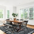 thumbnail image 2 of Moynesa 8'x10' Area Rug for Living Room Washable Bedroom Rugs Soft Indoor Carpet Moroccan Rustic Tribal Non Slip Mat Large Foldable Playroom Rug for Living Dining Laundry Room Office,Black White, 2 of 9