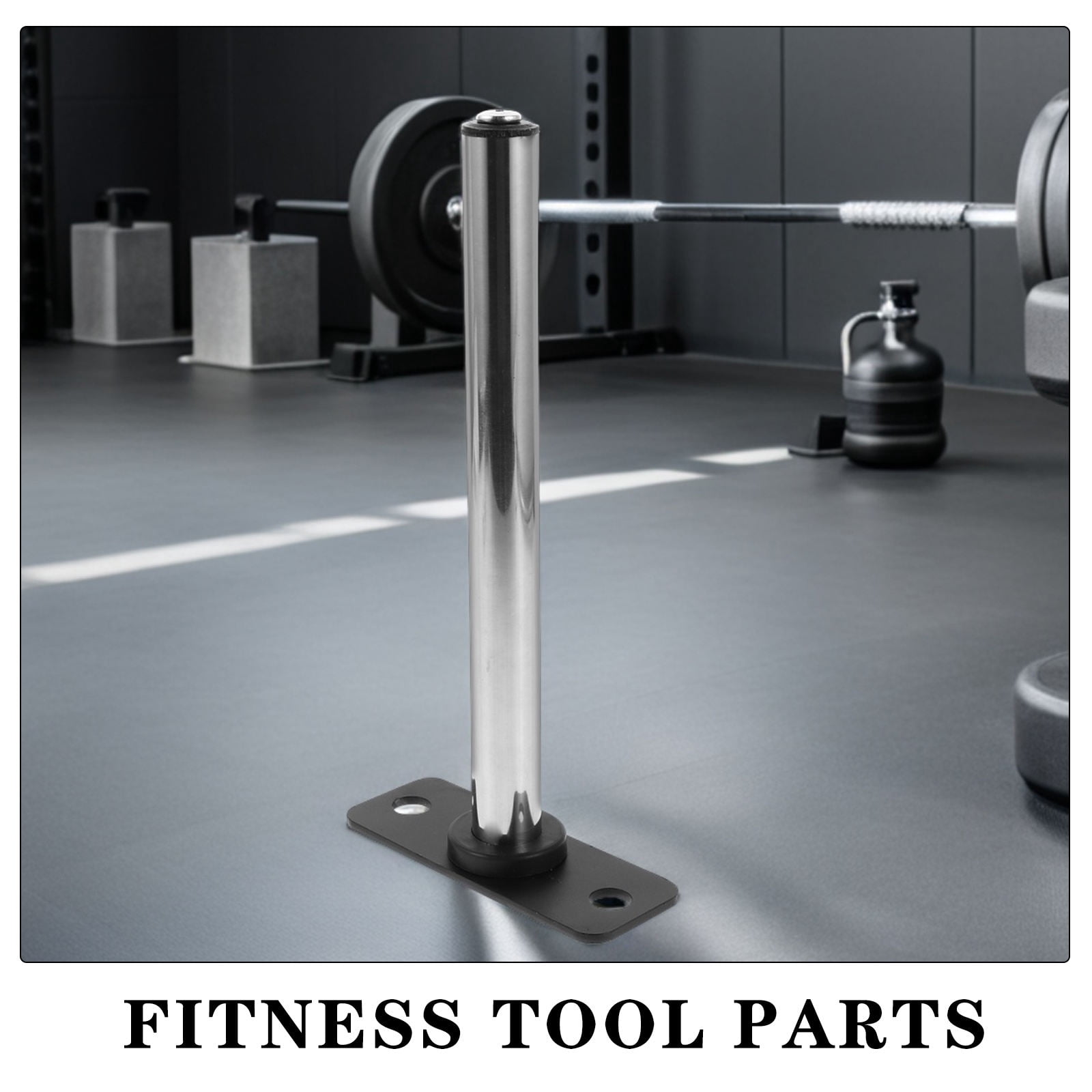 FOMIYES Wall Mounted Barbell Holder Stainless Steel Heavy Duty Vertical Barbell Storage Rack for Home Gym