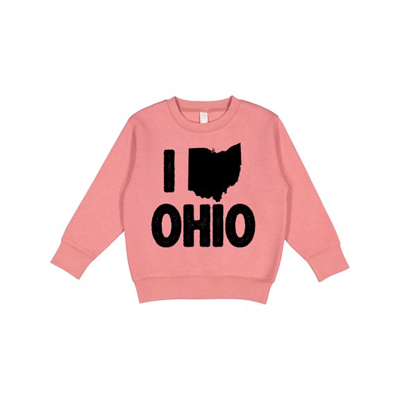 Inktastic I Love Ohio with State Silhouette Toddler Sweatshirt