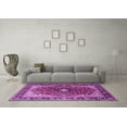 thumbnail image 3 of Ahgly Company Indoor Square Medallion Purple Traditional Area Rugs, 3' Square, 3 of 4
