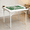 White, variant on OROFULL Square Mahjong Table, 35.4" Folding Game Table with Green Felt & Cup Holders, Portable 4-Player Multi-Game Table for Poker Dominoes and Puzzles