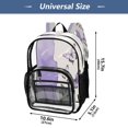 thumbnail image 4 of Ttyddzy Clear Backpack Heavy Duty PVC Transparent Backpack for College Workplace, Purple Tear Butterflies, 4 of 8