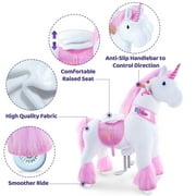 PonyCycle Kid-Powered Unicorn Ride-On Toy, No Battery, Smooth Wheels, Ages 3-4, Pink, Ux302