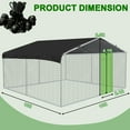 thumbnail image 4 of Yamissi Large Dog Kennels for Outside 10x10 ft Outdoor Dog Kennel Heavy Duty for Large Dogs Run Cage Metal Kennels with Roof Cover for Yard, 4 of 7