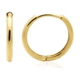 thumbnail image 1 of Precious Stars 14K Yellow Gold 11-mm Hinged Hoop Earrings, 1 of 5