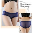 thumbnail image 3 of Bigersell Womens Panties Clearance Women Underwear Seamless Bikini Panty Style P-295 Spandex Thong Panties High Waisted Thong Briefs High Waist Women's Bikini Panties Blue One Size, 3 of 6