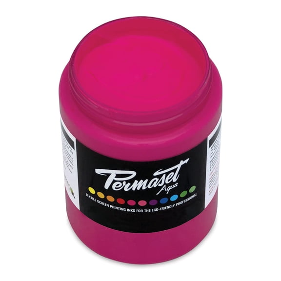 Permaset Aqua Fabric Ink - Supercover Glow Pink, 300 ml