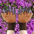 thumbnail image 1 of Guantes de jardinería con 4 garras en la mano derecha - Guantes de jardinería impermeables - Guantes de trabajo para hombres y mujeres, 1 of 3
