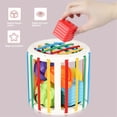 thumbnail image 2 of Juguetes de clasificación con forma de bebé de plástico, bloques coloridos, juego suave, clasificador, papelera, artesanía educativa, regalo para niñas, niños redondos, 7 piezas Inevent FN000738-02B, 2 of 7