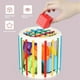 thumbnail image 2 of Juguetes de clasificación con forma de bebé de plástico, bloques coloridos, juego suave, clasificador, papelera, artesanía educativa, regalo para niñas, niños redondos, 7 piezas seitruly FN000738-02B, 2 of 7