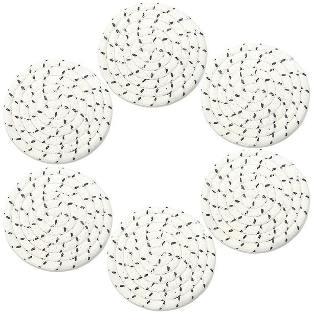 Manteles individuales resistentes a las manchas Cateissary 6 uds color blanco y gris HA073250-06