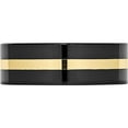 thumbnail image 3 of Ceramic/14K Ceramic Flat Black With 14K Inlay 8mm Polished Band (Size 9.5) Made In China cer37-9.5, 3 of 5