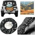 thumbnail image 3 of PISONIC Fall Mountain Spare Tire Cover Weatherproof Universal Wheel Protectors for RV Camper Travel Trailer SUV Truck 14 inch, 3 of 7